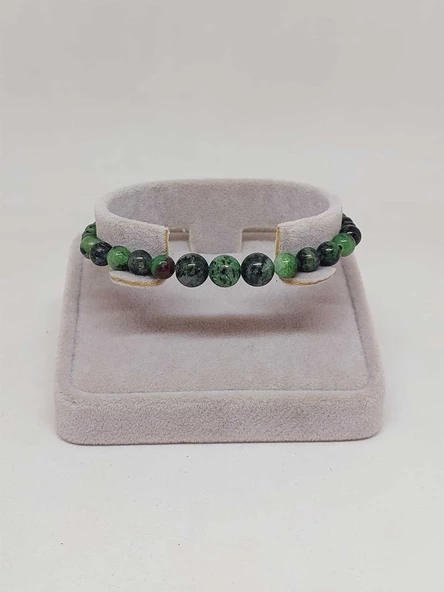 Galaksi Serisi Anyolit (Rubizoit Rubyzoisit) Taşı Tasarım Bileklik - Resim 4