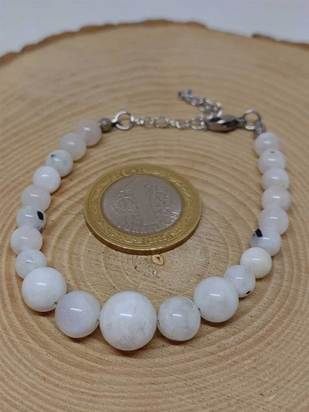 Galaksi Serisi Ay Taşı Tasarım Bileklik - Resim 3