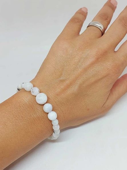 Galaksi Serisi Ay Taşı Tasarım Bileklik - Resim 2