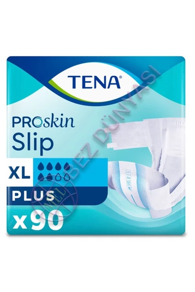 Tena Proskin Slip Plus 6 damla Ekstra Büyük Boy Xlarge Belbantlı Hasta Bezi 30'lu 3 paket / 90 adet - 4