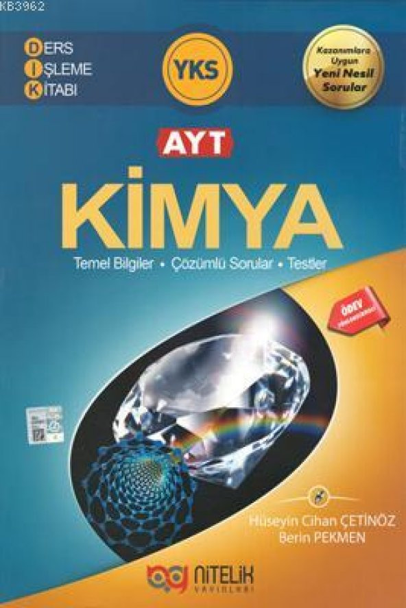 Nitelik Yayınları Yks Ayt Kimya Ders İşleme Kitabı