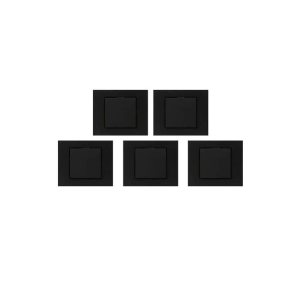 Ovivo Grano Siyah Anahtar 5'li Paket (çerçeve Dahil)