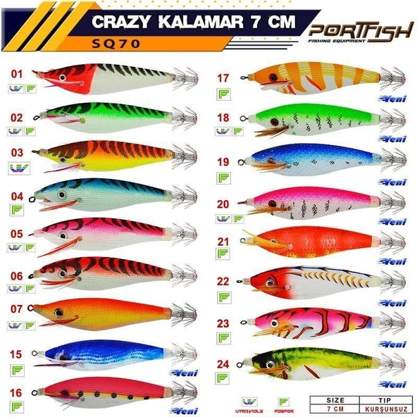 Portfish Crazy Kalamar Zokası 7 cm 05 ürün görseli