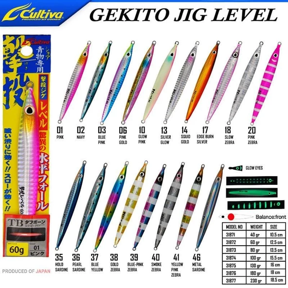 Cultiva JİG 31872 Gekito Jig Level 60g 12.5 cm 13