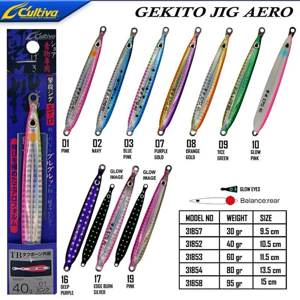 Cultiva 31853 Gekito Jig Aero 60g 11.5cm 01 ürün görseli