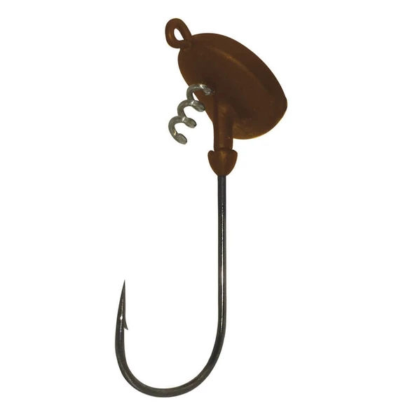 Mustad Elite Stand Up Mat Kahverengi İğne No: 3-0 3.5g Ağırlığında Jighead 3 Adet