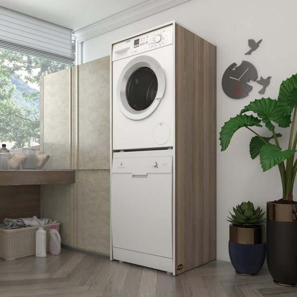 Kenzlife çamaşır-bulaşık makinesi dolabı borya crd 180*70*60 banyo kapaksız arkalıksız
