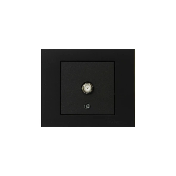 12 Adet Ovivo Grano Siyah Uydu Tv Prizi F Konnektör Çerçeve Dahil 12'li ürün görseli 1