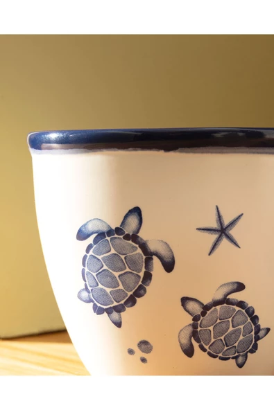 Marine Ocean 2'li Kupa Seti - Mavi/Beyaz - 245 ml - Resim 4