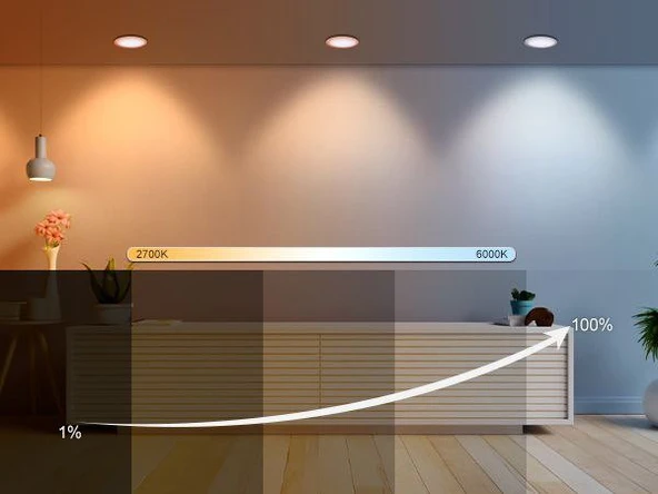 Spot GÖVME LED Lamba, Benzersiz Çok Renkli , Bluetooth, Echo ''Alexa'' Özellikli. 68-85 mm. Takım 4 adet. - 4