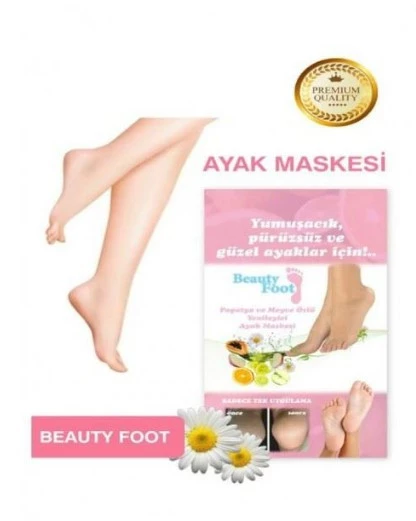 BEAUTY COLLECTİON AYAK BAKIM MASKESİ & PAPATYA VE MEYVE ÖZLÜ YENİLEYİCİ KAĞIT MASKE 1 ADET