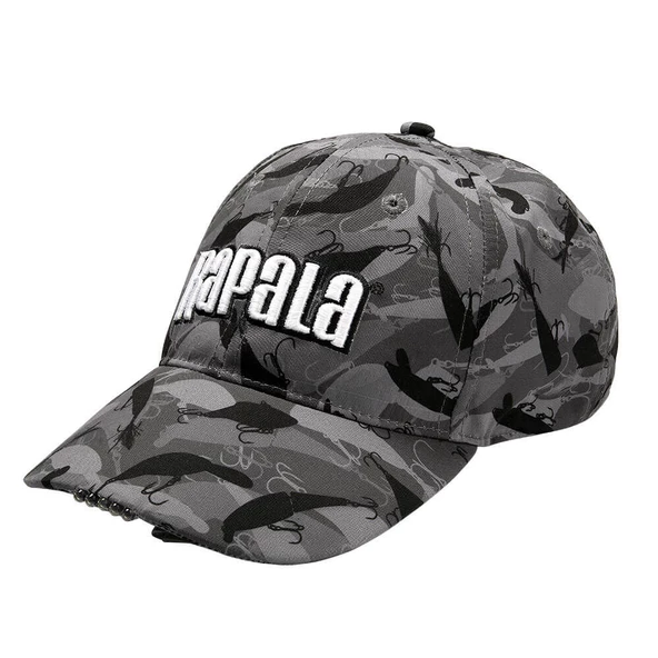 Rapala 5 Led Işıklı Camo Balıkçı Şapka