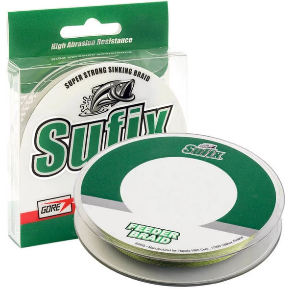 Sufix Feeder Braid 0.06mm 100m Olive Green İp Misina 2.7kg Çeker