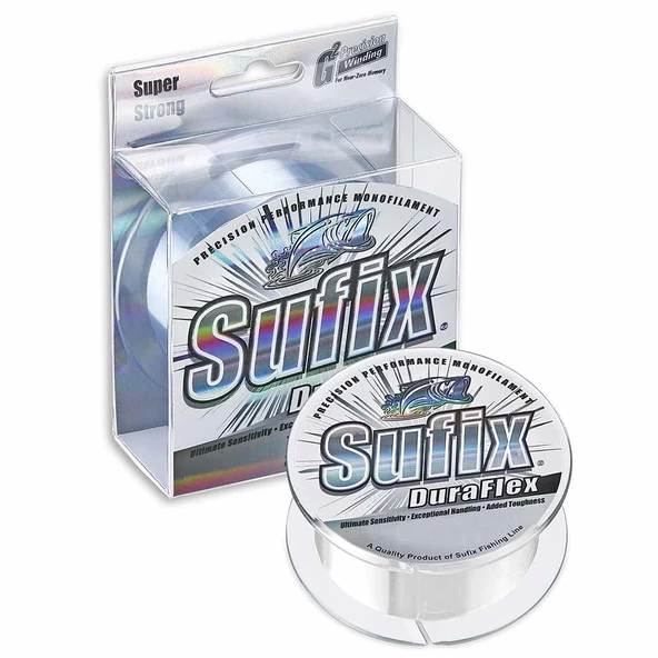 Sufix Duraflex 0.25mm 100m Clear Monofilament Misina 7.3kg Çeker