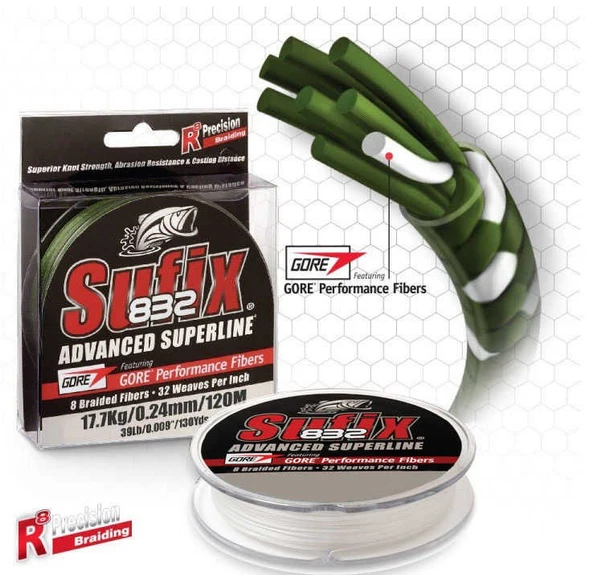 Sufix 832 Advanced 0.15 mm 120m Ghost 8 Kat İp Misina 9.2kg Çeker