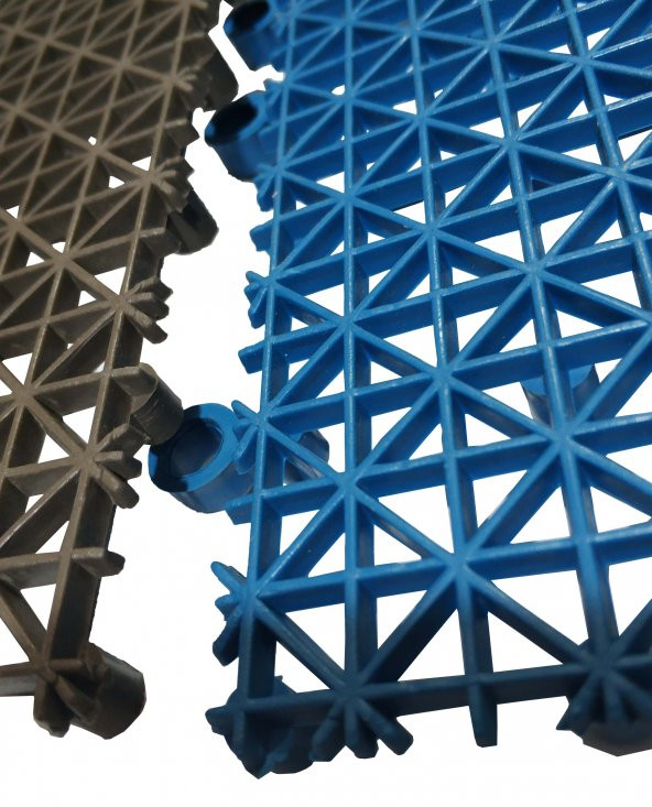 16 Adet KIRILMAZ PLASTİK YER KAROSU ZEMİN KORUMA 1 M2 ALAN İÇİN 25X25 cm - 2