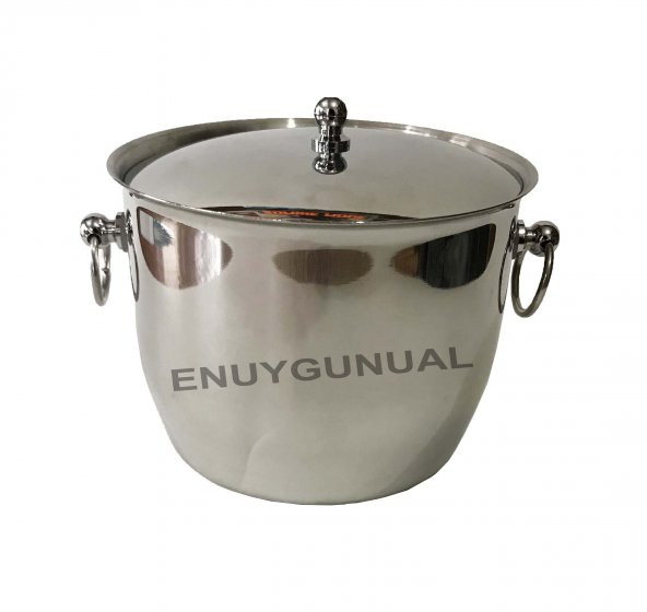 Paslanmaz Termoslu Çelik Buz Kovası 600 ml - 2