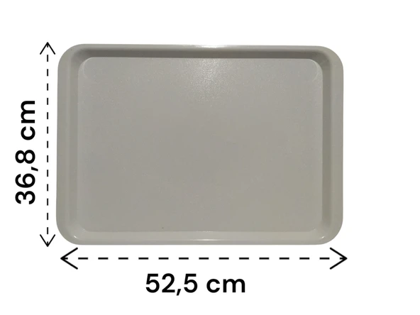 1 ADET BÜYÜK BOY SERVİS TEPSİSİ KAYDIRMAZ YÜZEY 53x37 cm