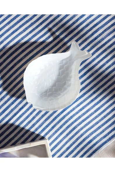 Poisson Tabak - Küçük Boy - Beyaz - Resim 5