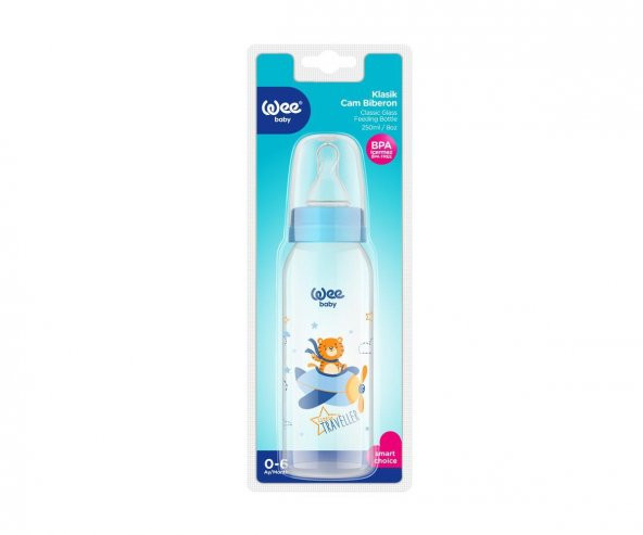 Wee Baby 876 Cam Biberon 250 Ml - Mavi - Resim 2