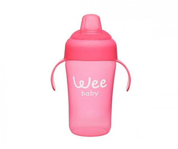 Wee Baby Colorful Akıtmaz Kulplu Bardak Pembe 240ML