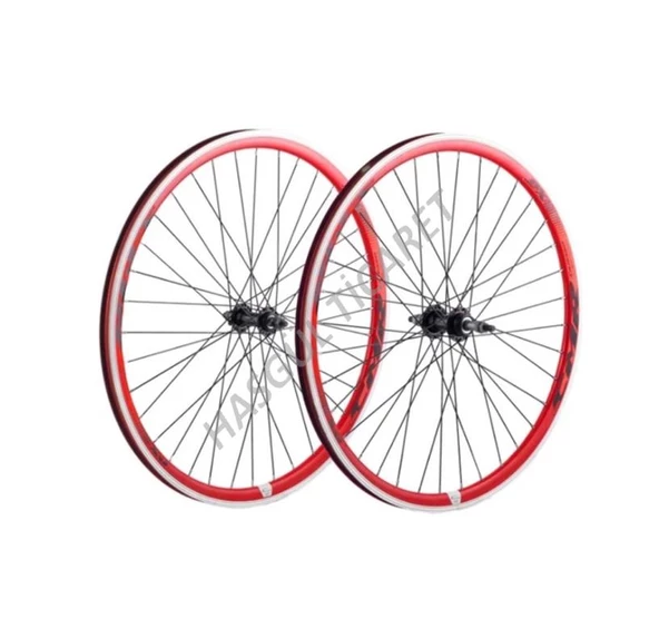 Hsgl Bisiklet 26 mtb Kırmızı çift Kat V Fren 36 D Jant 7 li Ruble Seti Hazır Akort Yapılı - 2