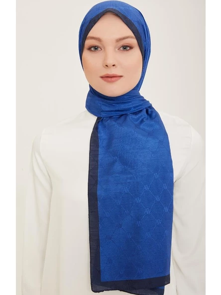 Trend Monogram Şal 2-134 - Lacivert