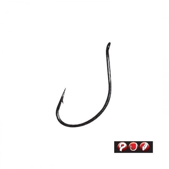 GAMAKATSU Worm 39 Siyah No:4 Olta İğnesi 12 Adet - Resim 2