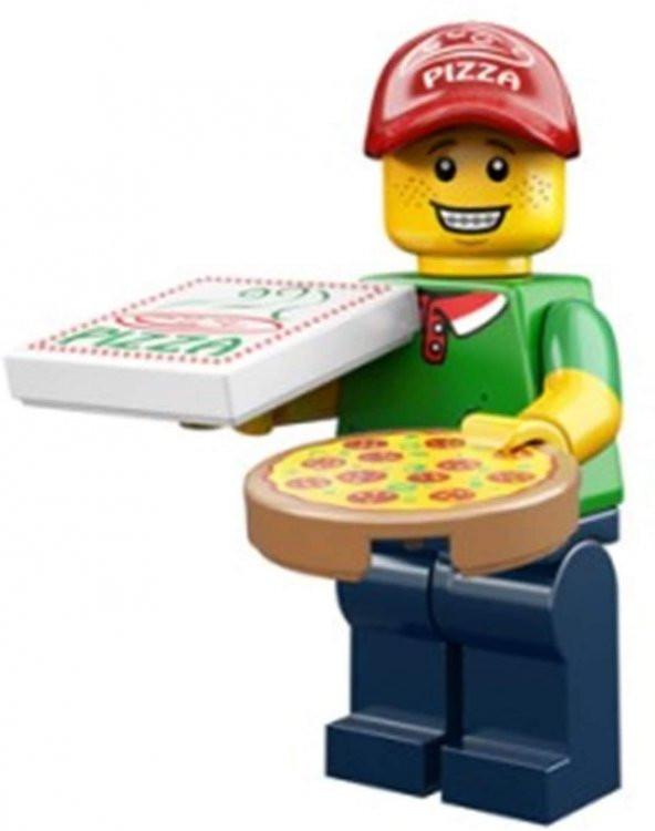 Lego Minifigür - Seri 12 - 71007 - Pizza Delivery Man
