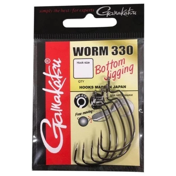 GAMAKATSU Worm 330 Bottom Jigging No:5/0 Olta İğnesi 5 Adet ürün görseli