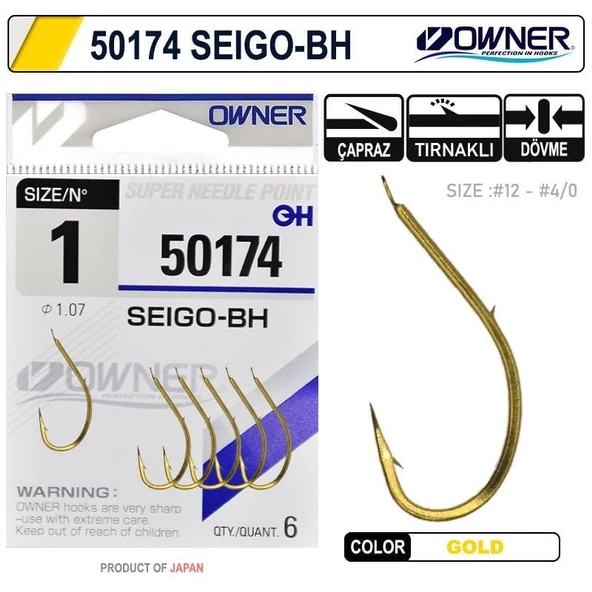 Owner 50174 Seigo-Bh No:6 Gold İğne 10 Adet ürün görseli