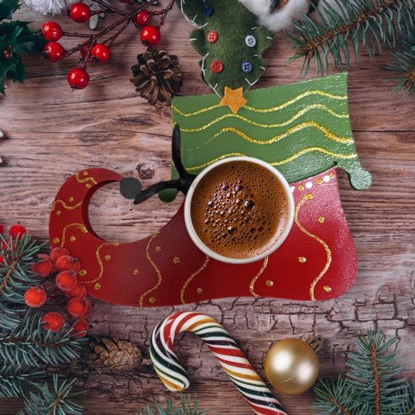 Elf Noel Ayakkabısı Şeklinde Sunumluk - Yılbaşı, Noel, Özel Etkinlik, Sunumluk