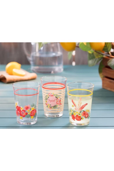 Flamingo Su Bardağı Seti 290 ml 3lü - 3