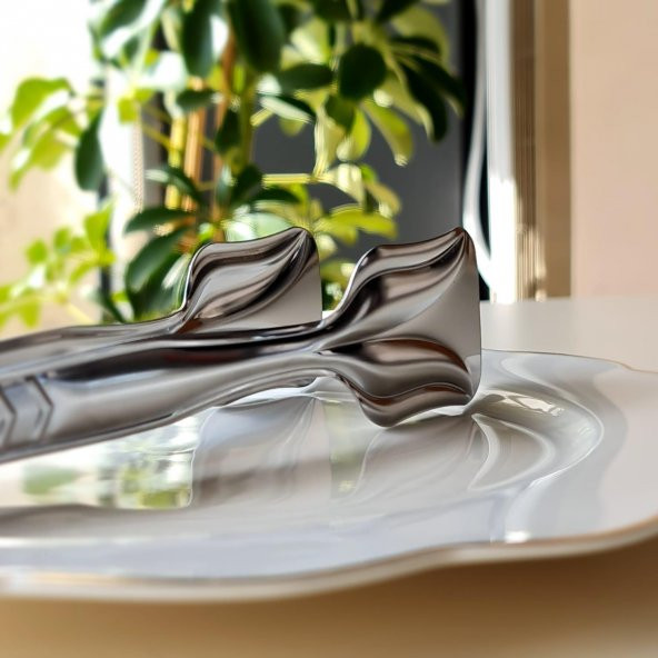 Hometarz İnox Metal Pasta Maşası Paslanmaz Çelik 21 CM