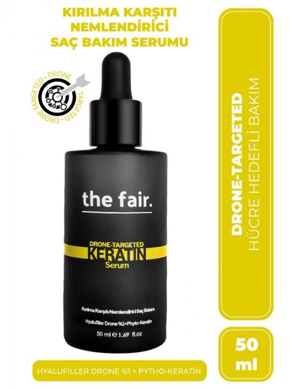 The Fair. Drone-Targeted Keratin Kırılma Karşıtı Vegan Saç Serum 1 Hyalufiller Drone + Keratin 50 Ml