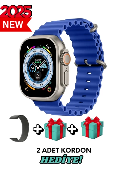 Apple iPhone 11 Pro Uyumlu Akıllı Saat Watch ULTRA2 49MM Kordon Hediyeli - Son Versiyon