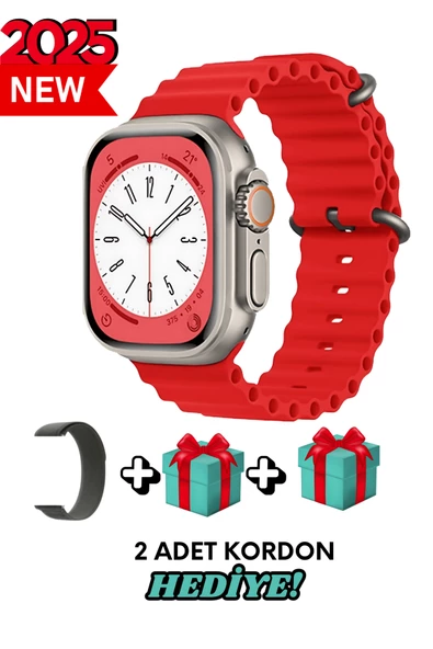 Apple iPhone 11 Uyumlu Akıllı Saat Watch ULTRA2 49MM Kordon Hediyeli - Son Versiyon