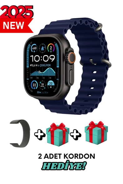 Huawei P40 Pro+ Uyumlu Akıllı Saat Watch ULTRA2 49MM Kordon Hediyeli - Son Versiyon