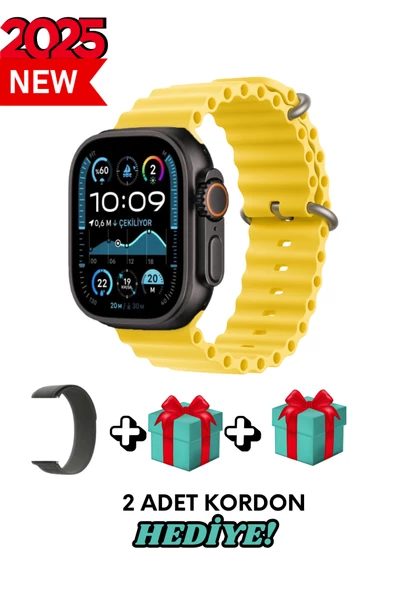 Oppo A74 Uyumlu Akıllı Saat Watch ULTRA2 49MM Kordon Hediyeli - Son Versiyon ürün görseli