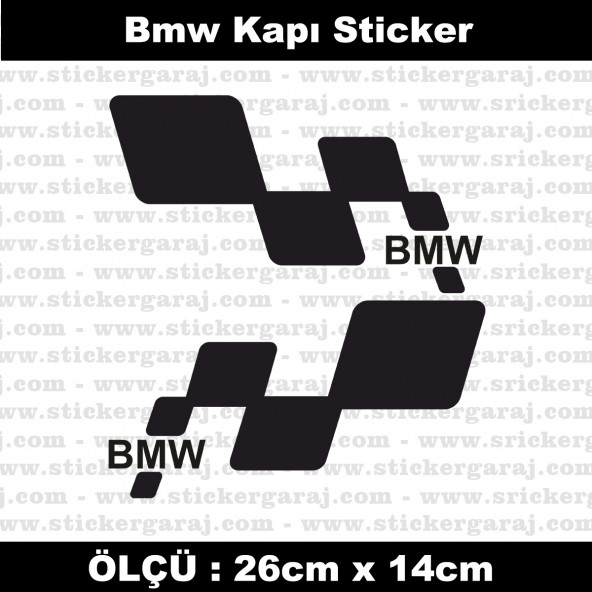 Bmw sticker yan kapı şerit tuning model set etiket 2li siyah