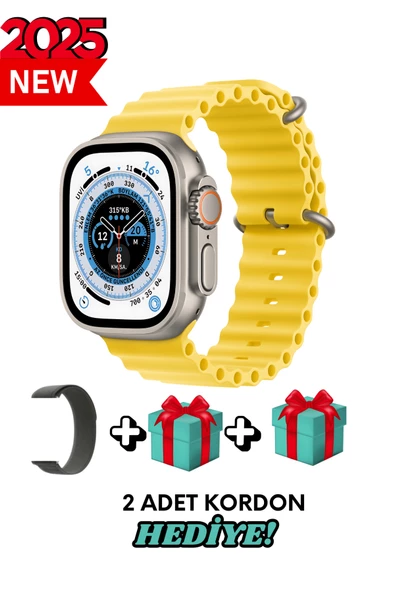Xiaomi Redmi Note 8 Uyumlu Akıllı Saat Watch ULTRA2 49MM Kordon Hediyeli - Son Versiyon