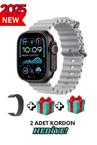 Xiaomi Redmi 9 Uyumlu Akıllı Saat Watch ULTRA2 49MM Kordon Hediyeli - Son Versiyon