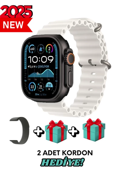 Xiaomi Redmi Note 8 Uyumlu Akıllı Saat Watch ULTRA2 49MM Kordon Hediyeli - Son Versiyon