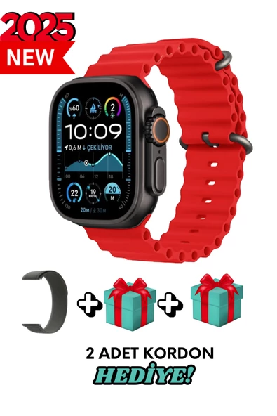 Xiaomi Redmi Note 9 Uyumlu Akıllı Saat Watch ULTRA2 49MM Kordon Hediyeli - Son Versiyon