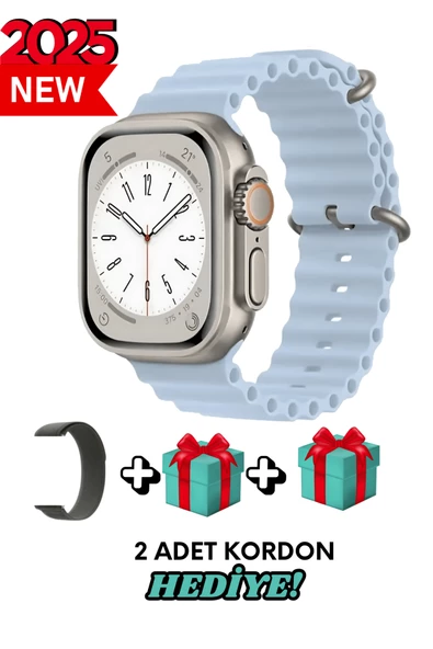 Apple iPhone 11 Pro Uyumlu Akıllı Saat Watch ULTRA2 49MM Kordon Hediyeli - Son Versiyon