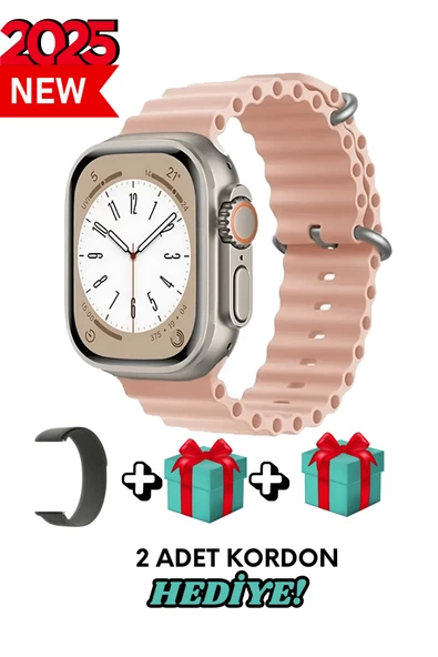 Apple iPhone 11 Pro Max Uyumlu Akıllı Saat Watch ULTRA2 49MM Kordon Hediyeli - Son Versiyon