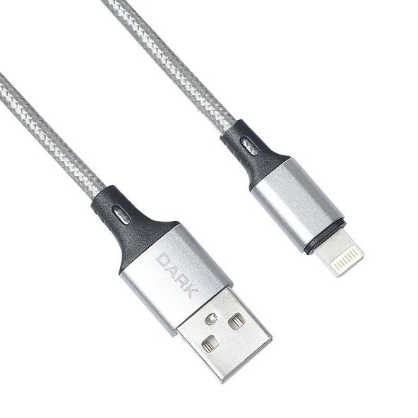 ONTECH - Dark Dk-cb-lt100br Usb To Lıghtnıng 1mt Örgülü Quıck Charge Destekli Şarj Ve Data Kablosu