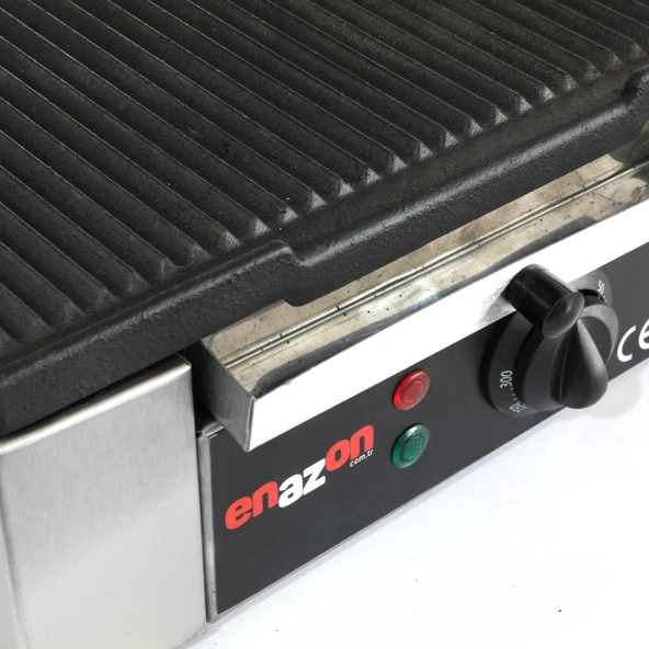 Ev Tipi 8 Dilim Elektrikli Saf Döküm Tost Makinesi  Saf  Döküm 30x23 - İnoks Sarı - 4