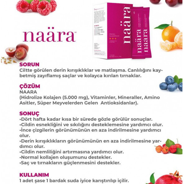 Jeunesse Naara 5,000 Mg Kollajen Takviye Edici Gıda - 8