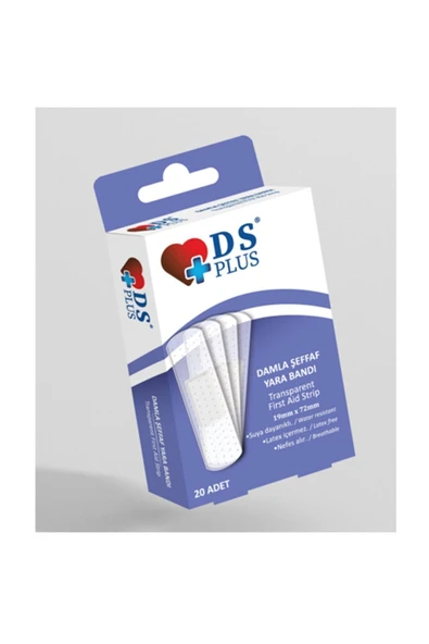 Ds Plus Su Geçirmez Şeffaf Yara Bandı 20'li ürün görseli 1